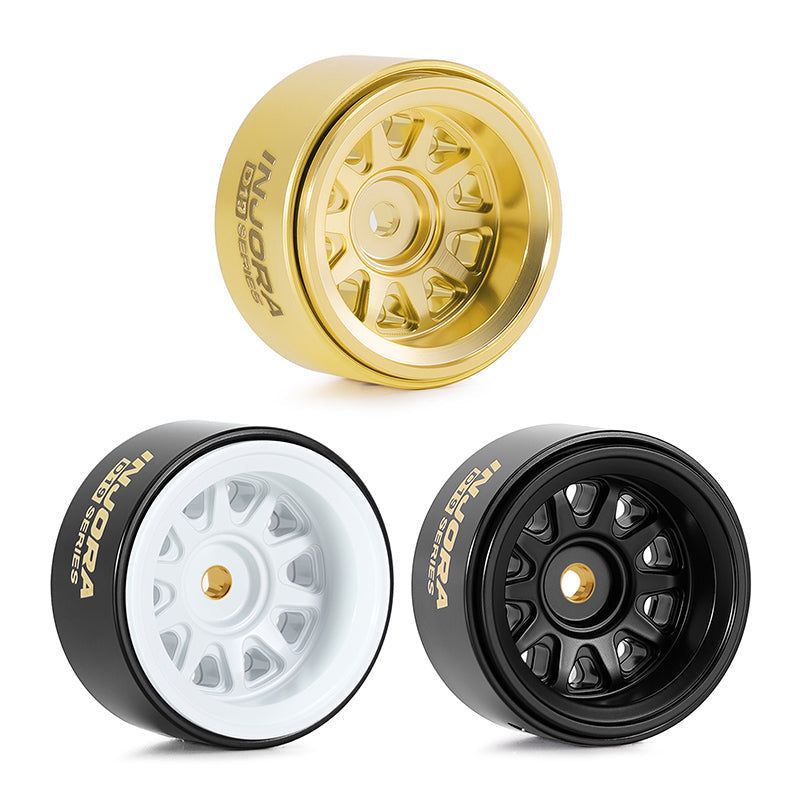 INJORA 0.7" D19 Brass Beadlock Wheels for 1/30 SCX30 (W7007) (4)