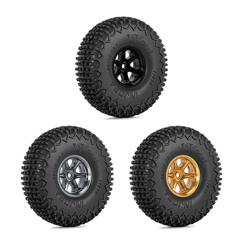 INJORA 0.75" 44*16mm Aluminum Wheels Set for 1/32 Redcat Ascent-32 V1 V2 (W7502)