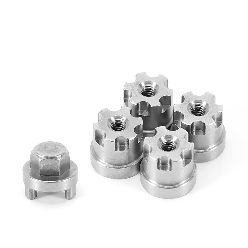 INJORA Stainless Steel Wheel Nuts 6/7/8.5mm for 1/24 SCX24 AX24 (M2)