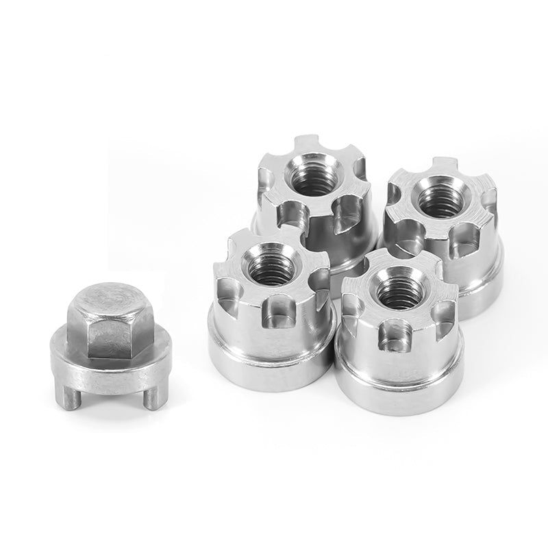 INJORA Stainless Steel Wheel Nuts 6/7/8.5mm for 1/18 TRX4M (M2.5)