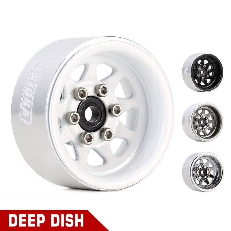 INJORA 1.0" Stamped Steel -3.78mm Offset Wheels for Micro Crawlers (W1004)