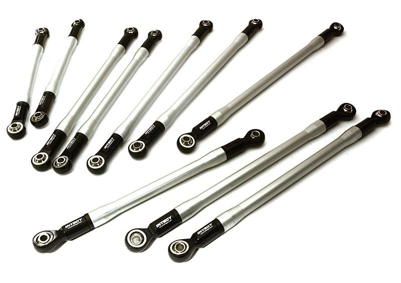 Complete Aluminum 10-Piece Linkage Set for Custom 1.9 & 2.2 Rock Crawlers