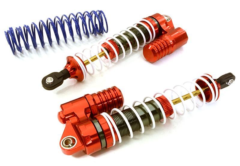 CNC Machined 105mm Piggyback Shock (2) w/ Dual Stage Spring for 1/10 Off-Road