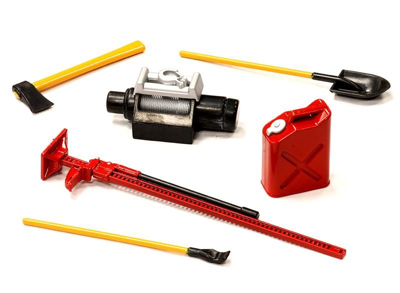 Scale Tools & Accessory 6pcs, Assortment #1 for Scalers & Rock Crawlers | SCX-10 | SCX10 II | TRX-4 | TRX-6 | SCX10 III