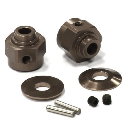 Billet Machined Hex Wheel Hub Set (2) +3 Offset for Axial Wraith 2.2 AX30429 | Ridgecrest