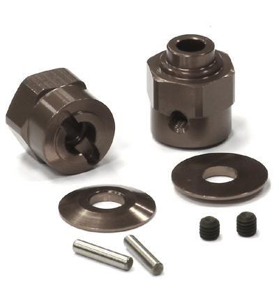 Billet Machined Hex Wheel Hub Set (2) +5 Offset for Axial Wraith 2.2 AX30429 | Ridgecrest