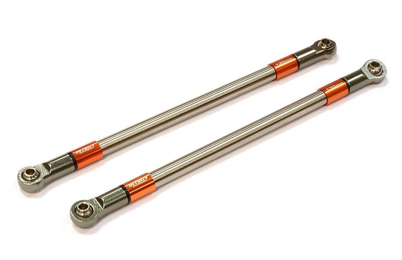 Machined 130mm Titanium Suspension Links (2) for Axial SCX-10 & Other Crawlers
