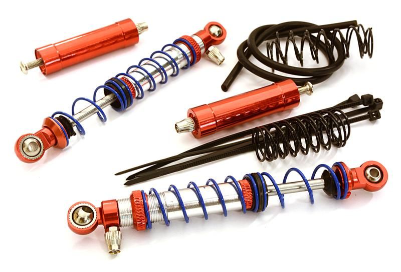 Realistic 72mm Off-Road Shocks w/ Remote Reservoirs for 1/10 Scale Crawler