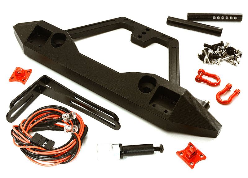 Metal Alloy Rear Bumper w/LED(2) for Axial 1/10 SCX10 (43mm Type Mount)