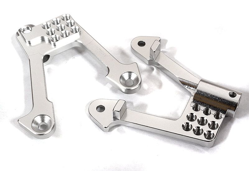 Billet Machined Alloy Rear Shock Towers for Axial 1/10 SCX10 II 6X6 - Silver