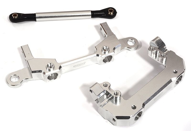 Machined F&R Bumper Mounts w/ Steering Servo Mount & Linkage for Axial SCX10 III