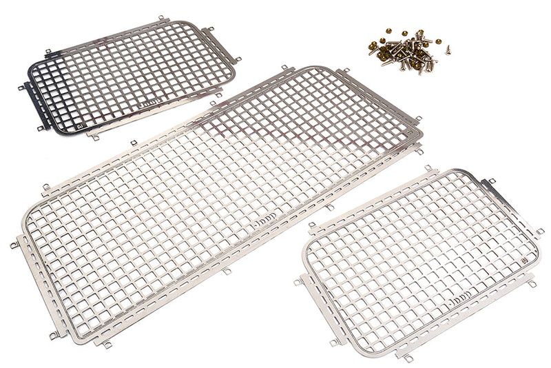 Stainless Window Guards & Protection Plates for Axial 1/10 SCX10 III