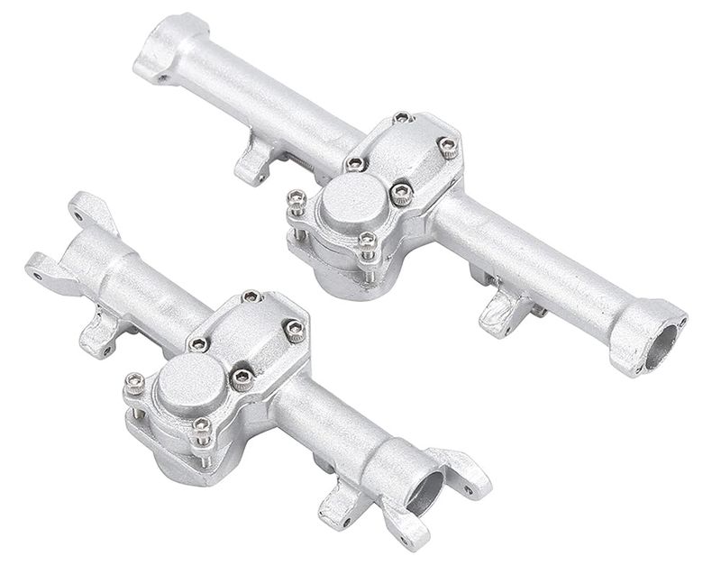 Billet Machined Alloy Front & Rear Axle Housings for Axial 1/24 SCX24 Crawler