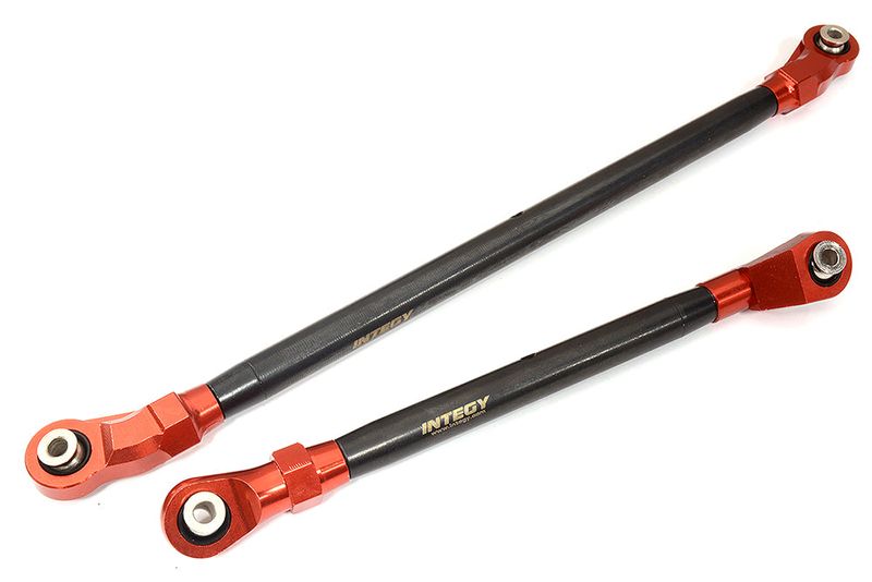 Red Alloy Steering & Panhard Linkages for Axial SCX6 Crawler 254000 254001