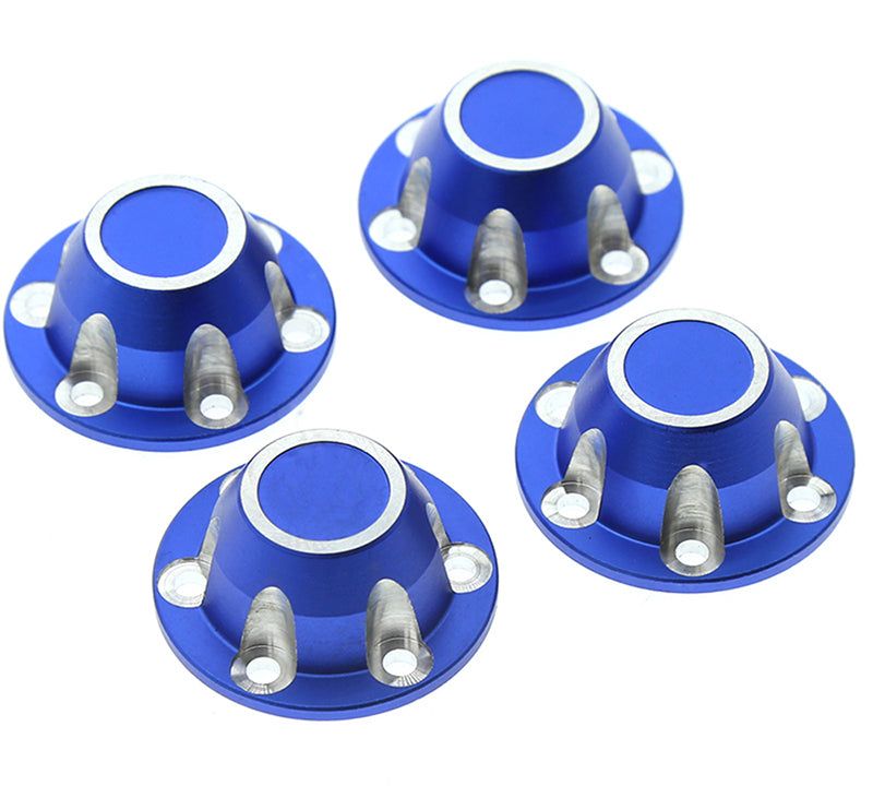 Alloy Machined Center Wheel Hub Caps (4) for Axial SCX6 45001