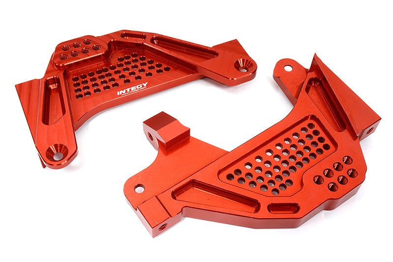 Red Billet Machined Front Shock Towers for Axial SCX6 1/6 Scale 251001