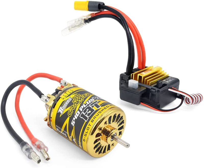 5-Slot 540 PLUS V2 Brush Type Crawler Motor w/ 80A ESC (13T or 20T)