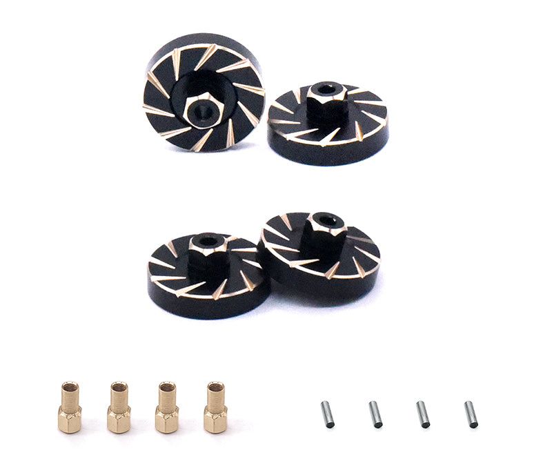 Brass Alloy Wheel Hex (4) Set 16g Each for Traxxas 1/18 TRX-4M Crawler 9750