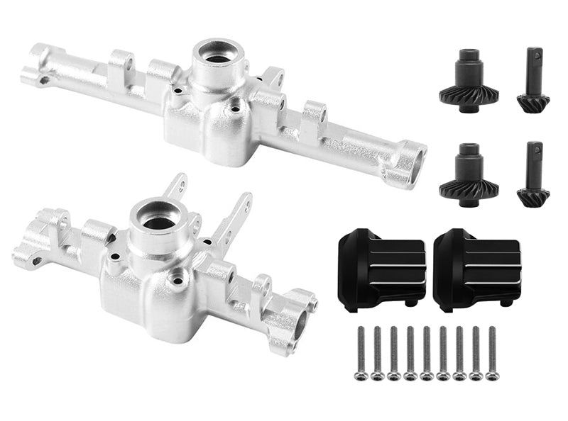 Machined F&R Axles w/ 24T/12T & Diff Covers for Traxxas 1/18 TRX-4M 9743 9744