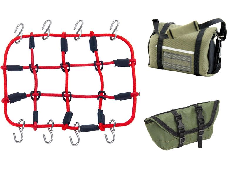 Realistic Model 1/18 Scale Accessories Set for Off-Road Crawler | TRX-4M | Mini-Rock Crawler | SCX24