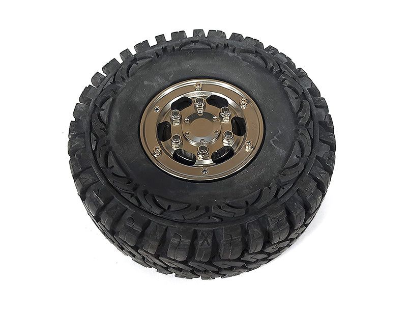 Replacement 1.9 Size Beadlock Wheel w/ Tire for C26416 8X8 Off-Road Truck