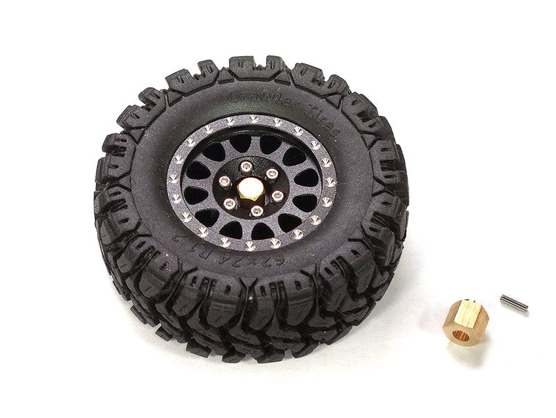 Replacement Part for C33192BLACK 1/18 TRX-4M Alloy 1.2 Beadlock Weels
