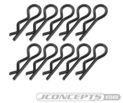 JConcepts Compact Angled Body Clips, Black (10)