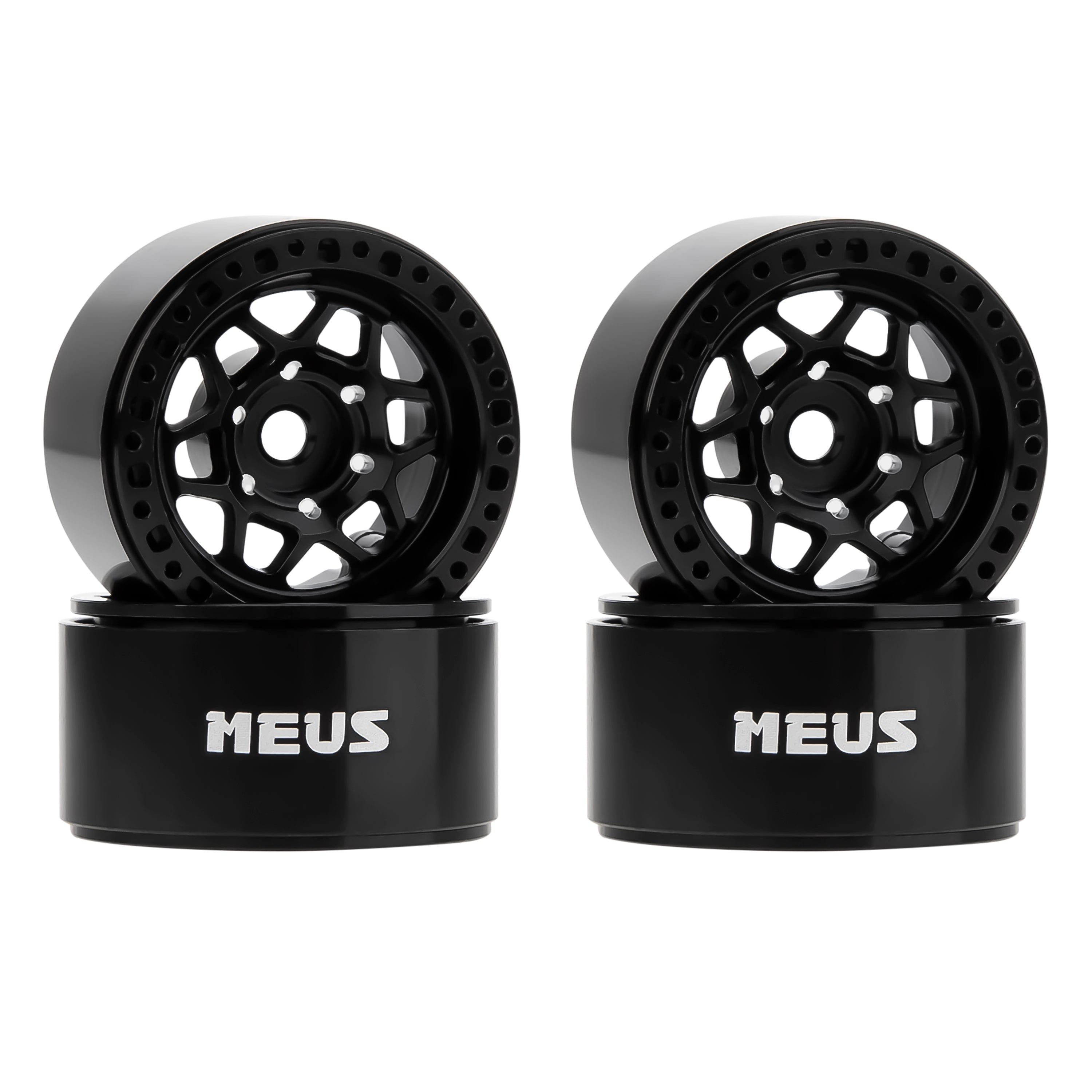 MEUS Racing 1.0-Inch Aluminum Beadlock Wheels for TRX4M / SCX24 / AX24 / FCX24