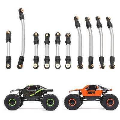 MEUS Racing 10pcs Metal High Clearance Chassis & Steering Links Set for 1/24 AX24 XC-1