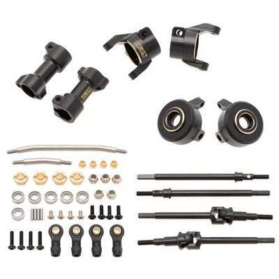 MEUS Racing Brass Straight Axle Kit Portal Change Straight Axle For FMS FCX24 Power Wagon Smasher Lemur K5 Blazer FCX18 LC80