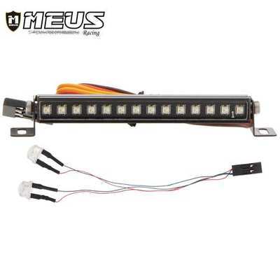 MEUS Racing RC Car Metal 14LED Roof Light + 8MM Grille Headlights RGB