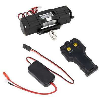 MEUS Racing RC Metal Winch with Controller for 1/10 Axial SCX10 Traxxas TRX4 Redcat