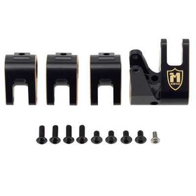 MEUS Racing SCX10 Pro Black Brass Front and Rear Axle Link Mount Set For Axial 1/10 Upgrades Crawler