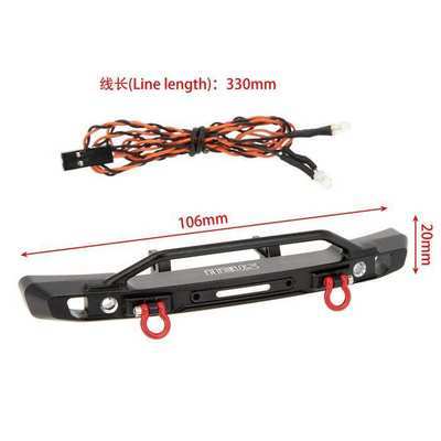 MEUS Racing Aluminum Front & Rear Bumper with LED Lights for TRX4M