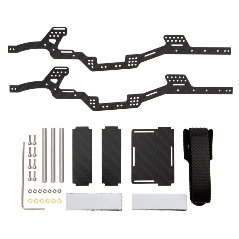 MEUS Racing Carbon Fiber LCG Chassis Kit Frame Girder for SCX24