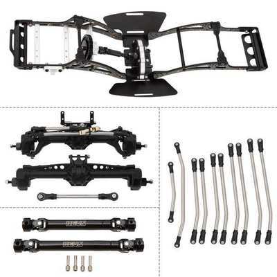 MEUS Racing LCG Gold Rush V2 Carbon Chassis + SCX10 Portal Axles DIY Kit