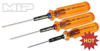 MIP Hex Driver Wrench Set Gen 2, Metric (3) #9602 (1.5mm, 2.0mm, 2.5mm)
