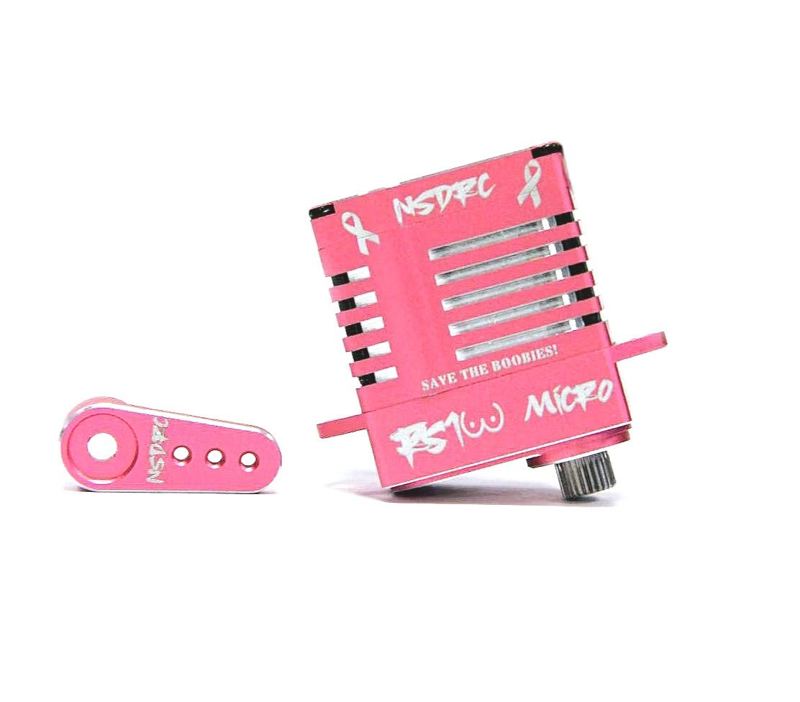 NSDRC Pink RS100 Micro Servo & Matching Aluminum Horn Breast Cancer Awareness Edition