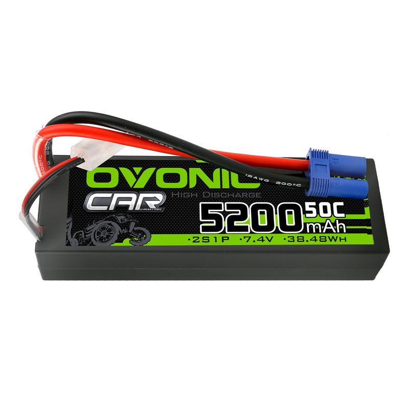 Ovonic 2S 5200mAh 50C Hardcase LiPo Battery (EC5)
