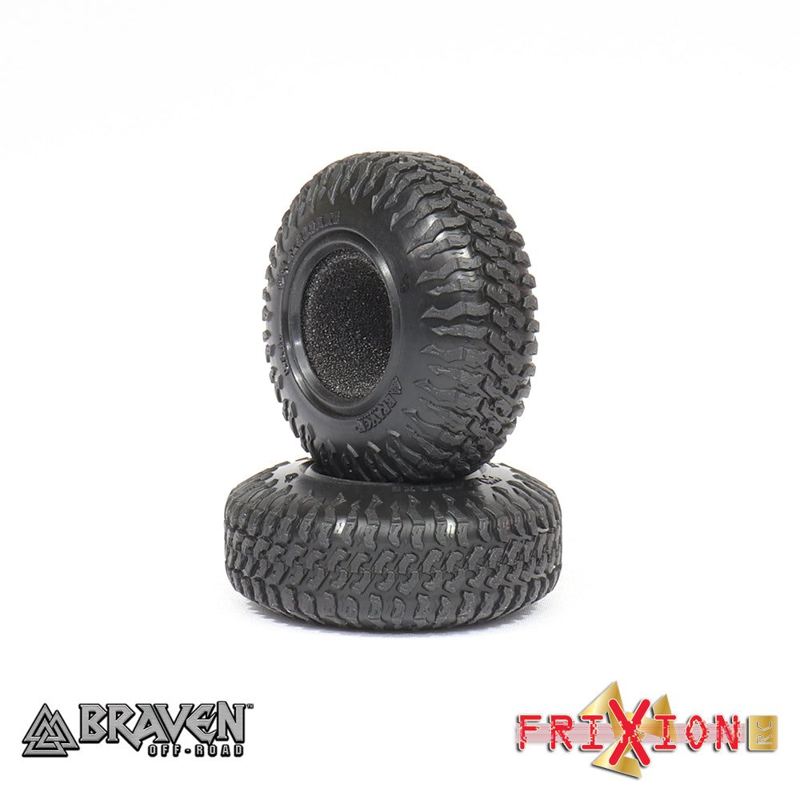 Pit Bull Braven Bloodaxe 1.0" Scale Tires + Foam - Alien Kompound (2)