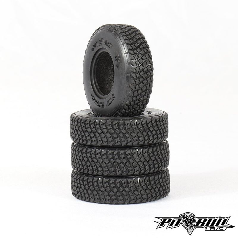 Pit Bull PBX A/T 1.0" Scale Tires + Foam - Alien Kompound (2)