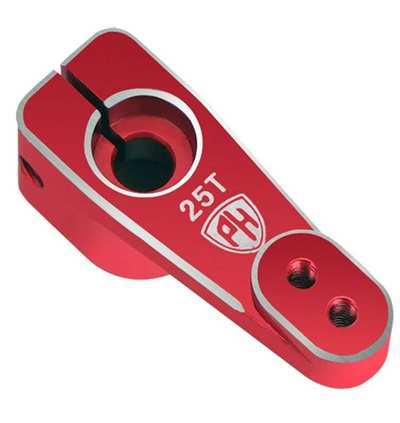 Powerhobby Aluminum Micro Servo Horn 25T Red (PHSCX24754-Red) — fits 59MG/SX107/Reefs 99, SCX24
