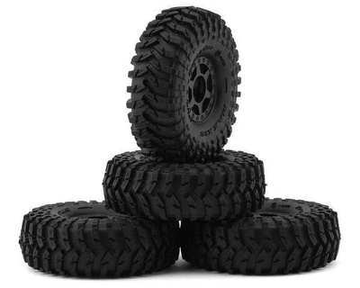 Pro-Line SCX24 1.0 Maxxis Trepador Pre-Mounted Tires (Soft) — 64mm/2.50" Tall x 21mm/0.83" Wide w/Holcomb Wheels (Black) (4) PRO10225-10