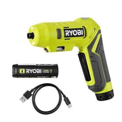 RYOBI USB Lithium Screwdriver Kit with 2.0 Ah Battery and Charging Cable (FVD50K)