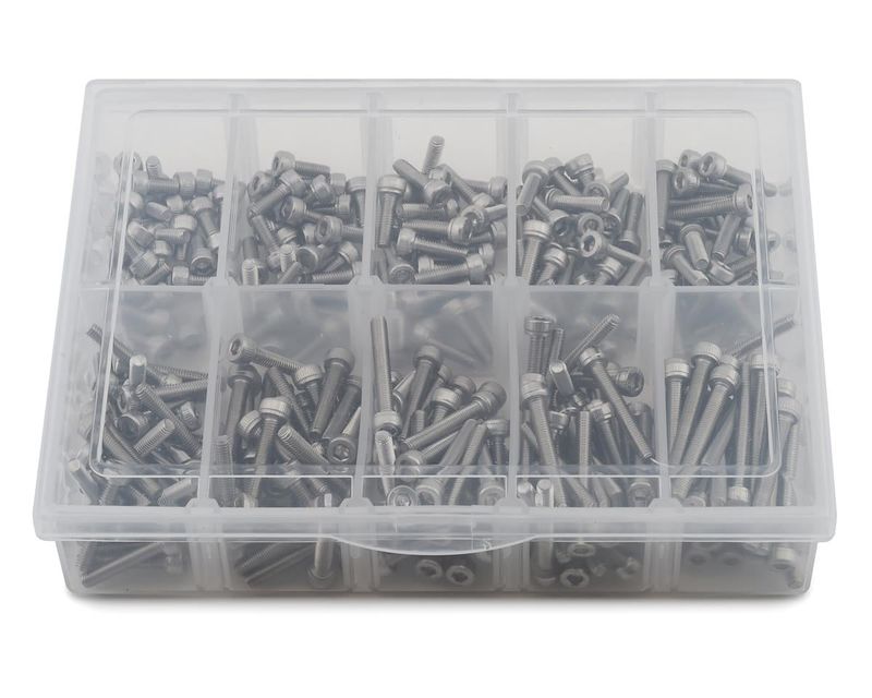 Samix Stainless Steel M3 Screw Set w/Plastic Box (Cap Head) (Silver) (300pc) (SAMSS-2005)