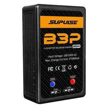 SUPULSE B3P AC 100–240V LiPo Balance Charger (2S/3S, 25W)