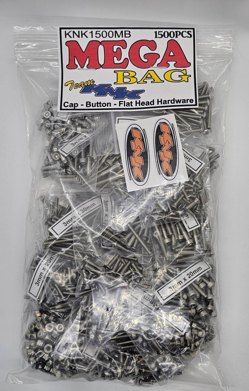 Team KNK Mega Bag Stainless Hardware Kit (1500pcs, KNK1500MB)