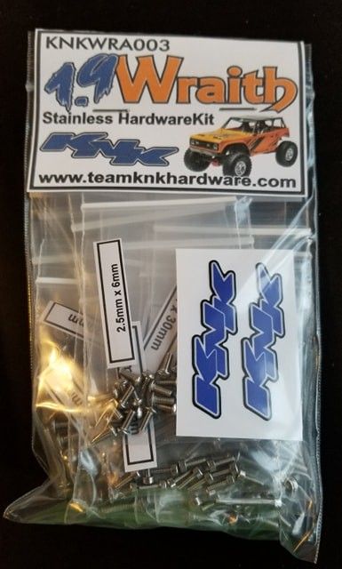 Team KNK Axial 1.9 Wraith Stainless Hardware Kit (211pcs, KNKWRA003)