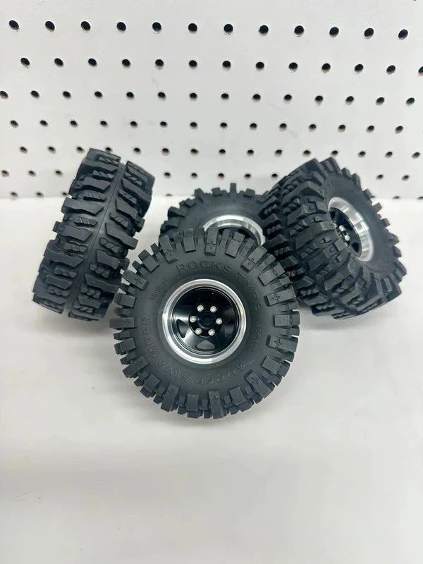1.9 Beadlock Wheels and Tires, NEW, 12mm Hex (Set)