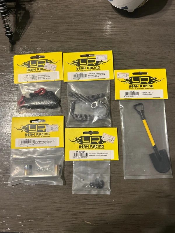 Yeah Racing 1/10 Scale Accessories Lot (5 Packs, New Sealed)